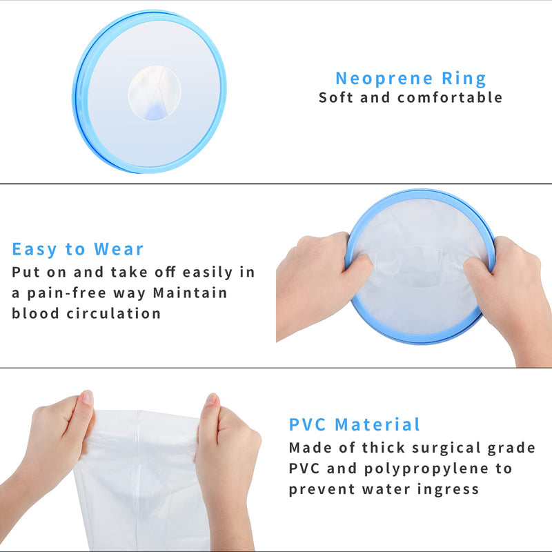 SUPERNIGHT Waterproof Cast Cover for Shower, Adult Half Arm Dressing Cover/Watertight Cast Bandage Protector for Hand, Elbow and Wrist Adult Arm - BeesActive Australia
