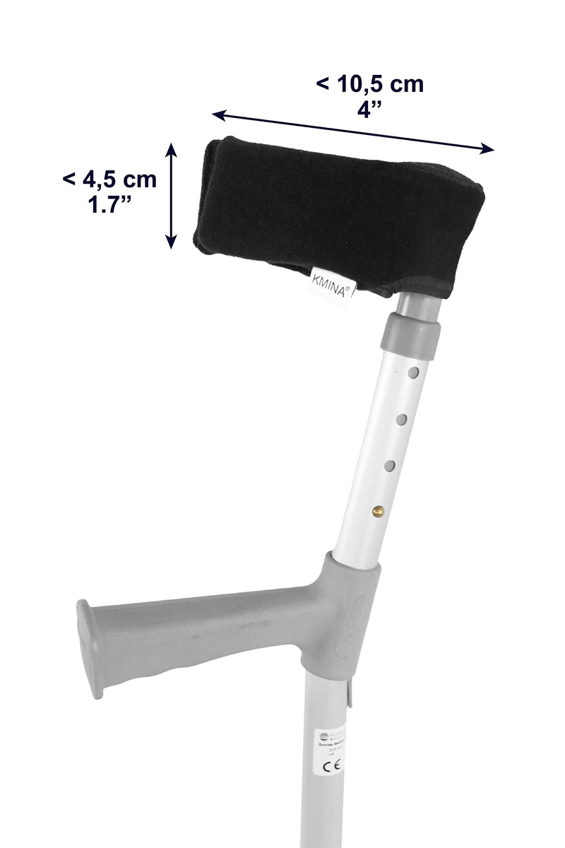 KMINA - Elbow Crutch Pads Closed Cuff (x2 Units), Crutches Pads for Adults, Elbow Crutch Covers, Comfy Crutch Cuff Pads, Cushion Pads for Crutches, Padding for Elbow Crutches - Made in Europe Crutches padding closed cuff (x2) - BeesActive Australia