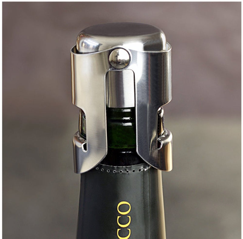Champagne Sealer Stopper, BGMAX 3 Pack Stainless Steel Sparkling Wine Bottle Plug Sealer Set with a Longer Sealing Plug, Gifts Accessories for Champagne - BeesActive Australia