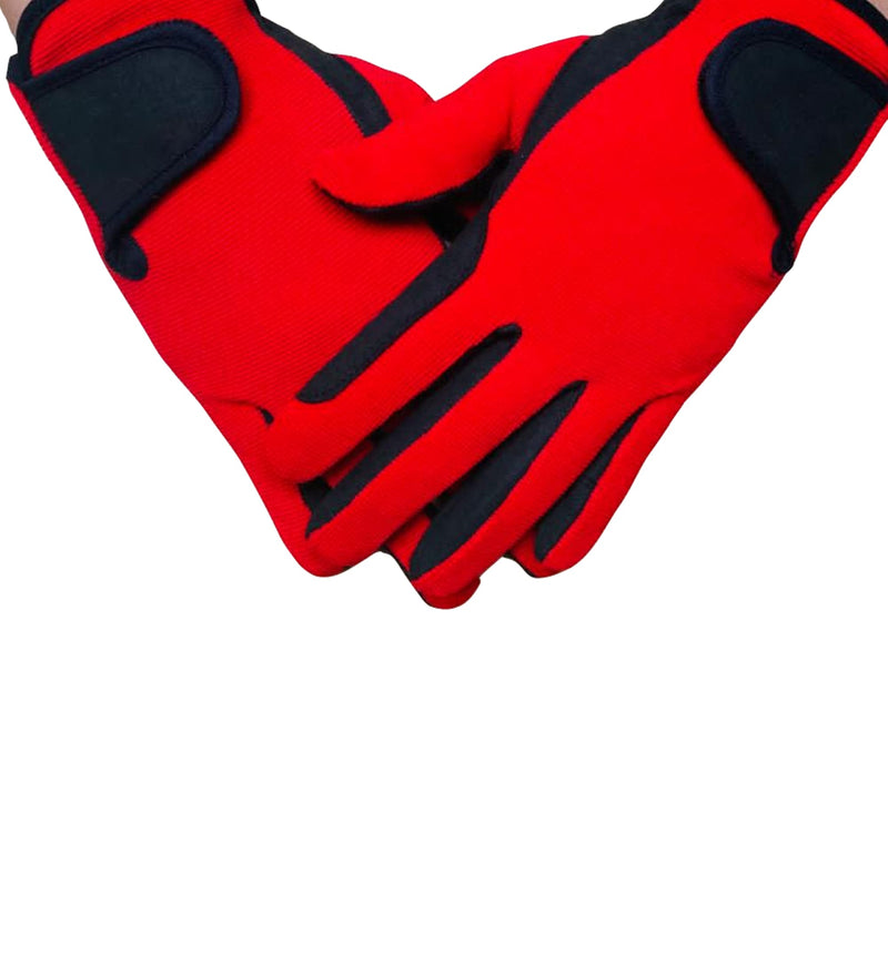 Youth Equestrian Gloves for Girls & Boys Children Gloves All Weather Outdoor Sports Gloves Horse Riding (10 -12 Years, Red) - BeesActive Australia