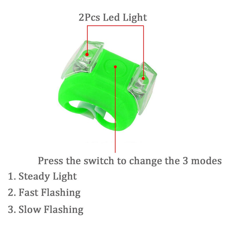 [AUSTRALIA] - Botepon 2Pcs Boat Kayak Battery Navigation Lights Safety Lights Boat Bow Lights Stern Lights Bike Lights Pet Lights Night Running Lights with 3 Modes Green 