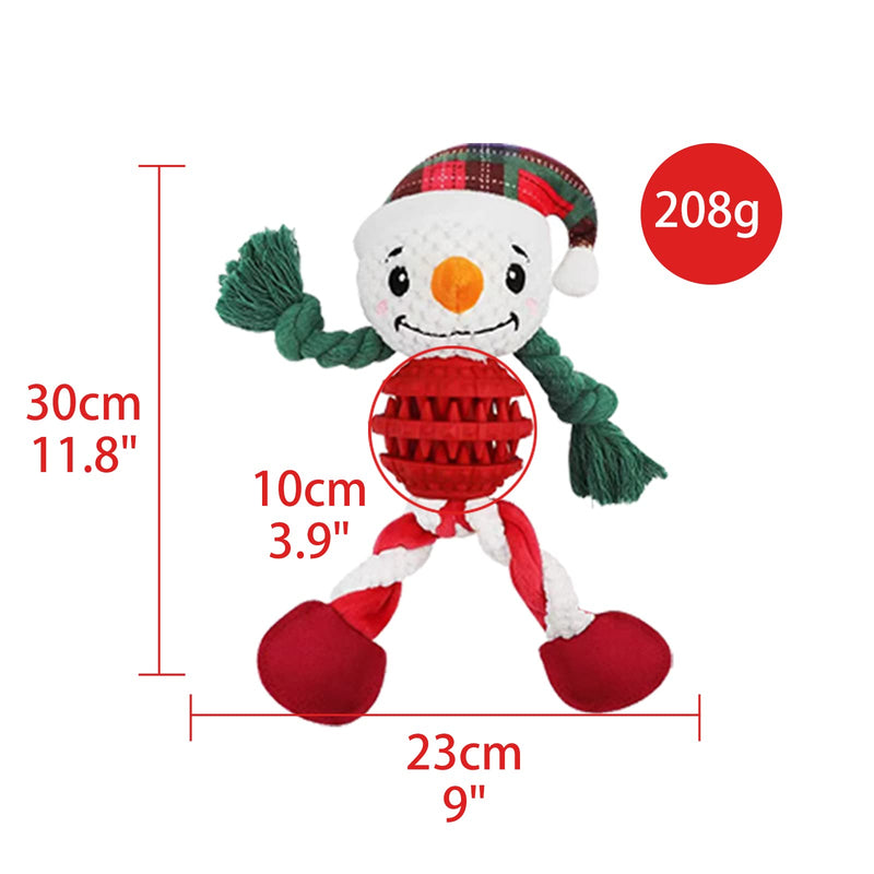 Chichome Dog Toys Squeaker Christmas Dog Toys Stuffed Dog Plush Toy Gift for Large Medium Small Dogs Snowman Squeaky Toys for Dogs Interactive Durable Dog Chew Toys for Dogs - BeesActive Australia