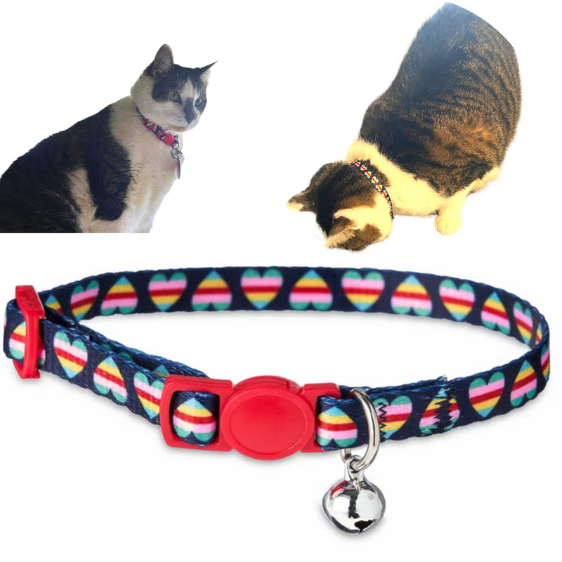 Cat Collar,Collar,cat,Adjustable,Warning Bell,Rainbow - BeesActive Australia