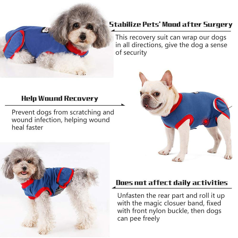 DogLemi Dog Surgery Recovery Suit, Recovery Suit for Dogs After Surgery, Dog Recovery Suit for Male Female, Dog Wounds Bandages Cone E-Collar Alternative, Prevent Licking Biting Soft Fabric Onesie L - BeesActive Australia