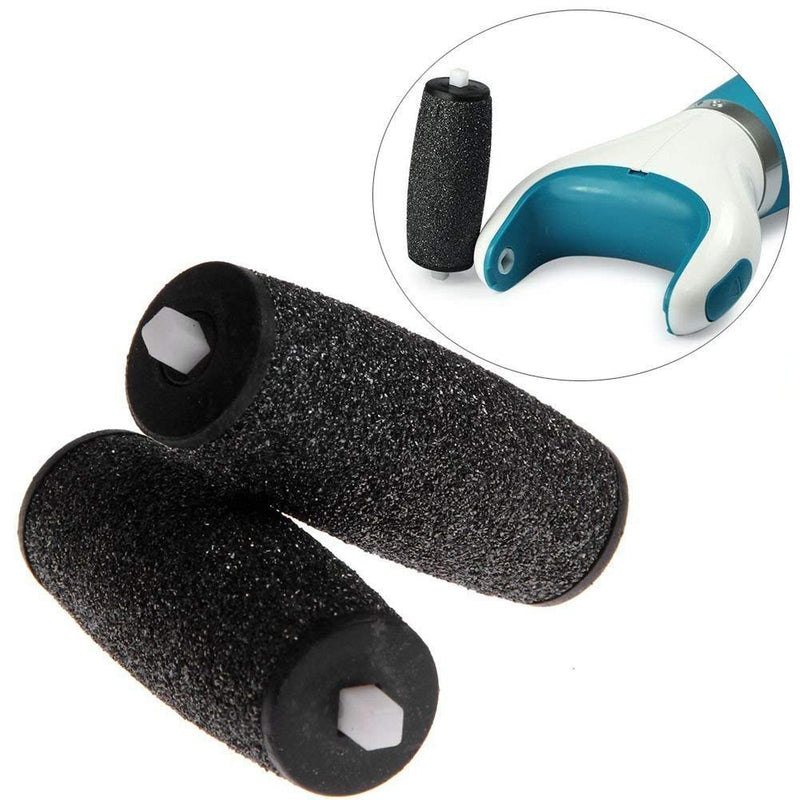 10 Extra Coarse Replacement Roller Refill Heads Compatible with Amope Perfect Electronic Foot File with Diamond Crystals Black - BeesActive Australia