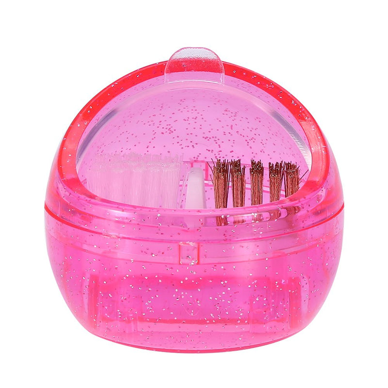 Nail Art Drill Bit Cleaning Brush Box Mini Nail Art Drill Head Dual Clean Brush Portable Cleaner Metal Brush & Plastic Brush Polishing Manicure Tool - BeesActive Australia