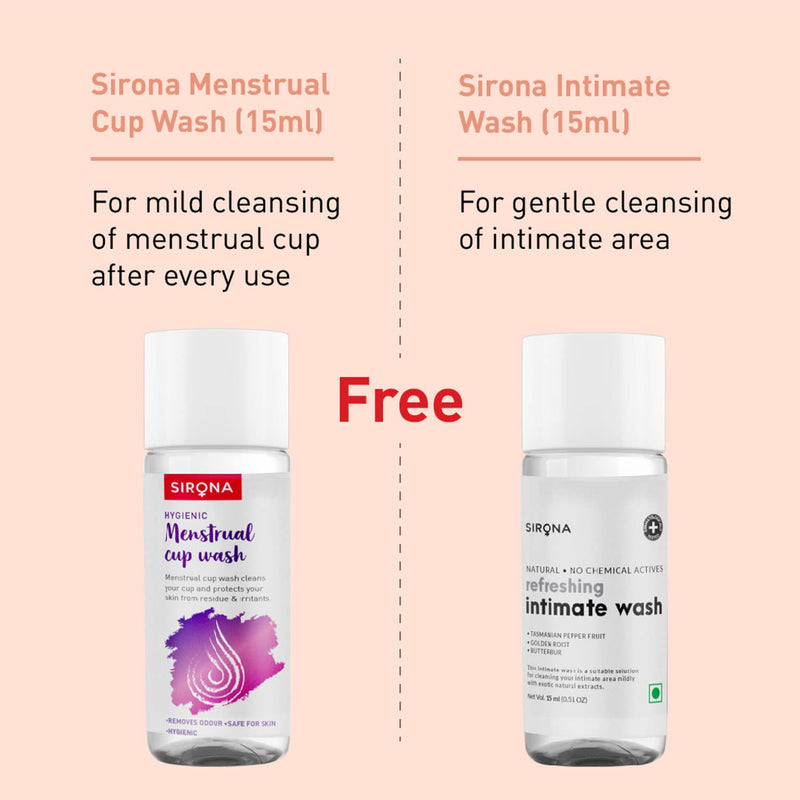Sirona Reusable Menstrual Cup Medium | Reusable Period Cup | Tampon and Pad Alternative | Heavy Flow - BeesActive Australia