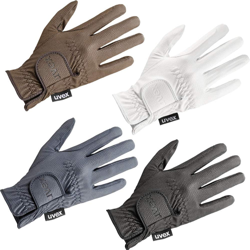 Uvex Sportstyle Horse Riding Gloves for Women & Men - Breathable, Washable & with Touchscreen Capability White 7 - BeesActive Australia