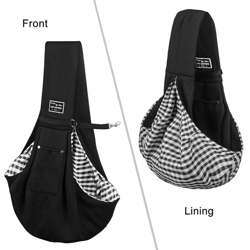 Dog and Cat Sling Carrier, Dog Carriers for Small Dogs, Soft Material, Easy to Clean and Non-Sticky, Fashionable and Sporty, for Outdoor Travel… Black - BeesActive Australia