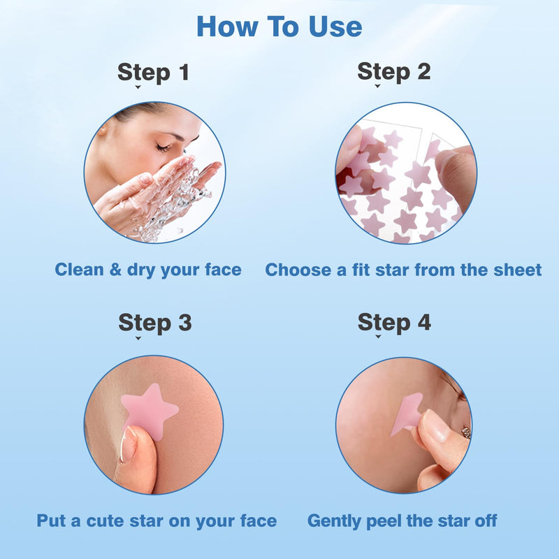 QUSTERE Pimple Patches for Face, Hydrocolloid Acne Patches, Cute Star Zit Covers, Colorful Spot Stickers with Tea Tree, Salicylic Acid & Cica Oil| 3 Sizes (10mm, 12mm & 14mm) |200 Count 200pcs - BeesActive Australia