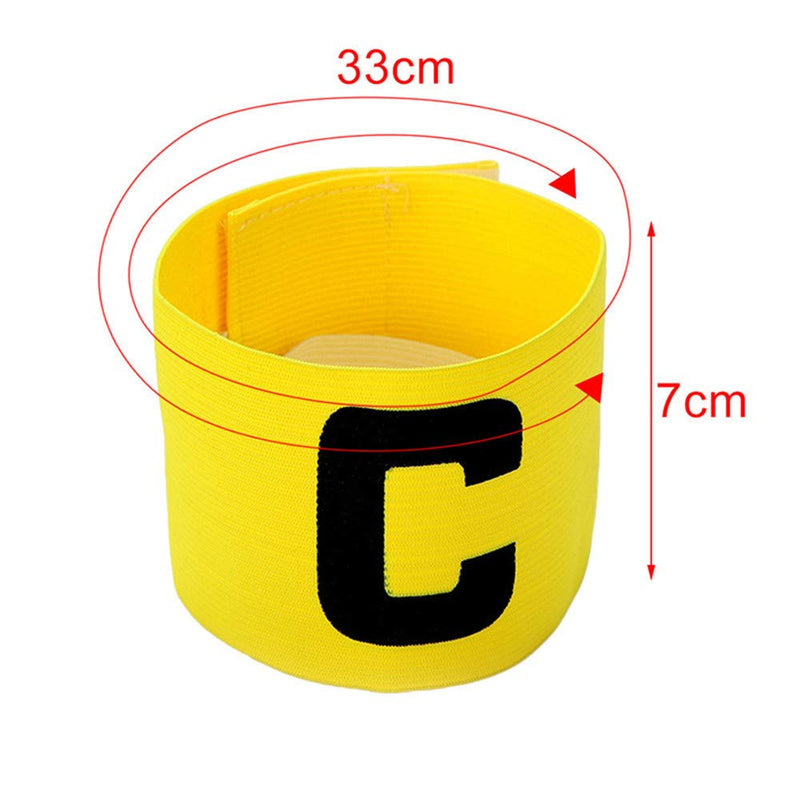 Wendy Mall 4Pcs Colorful Football Soccer Player Sport Flexible Sports Adjustable Bands Captain Armband for Kids and Youth Yellow - BeesActive Australia