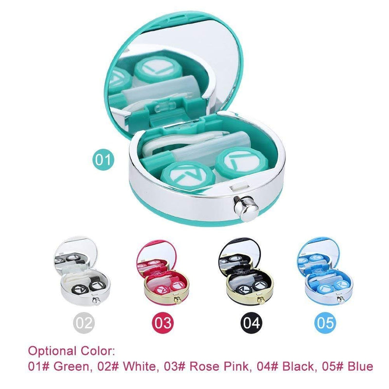 Contact Lens Box, Mini Contact Lens Holder Eye Care Lenses Case Set Cute Lovely Travel Kit Box (Black) - BeesActive Australia