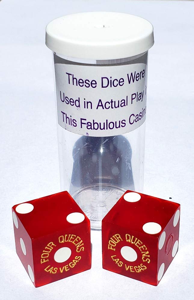 Cyber-Deals Wide Selection of 19mm Craps Dice - Authentic Las Vegas Casino Table-Played (Four Queens (Red Frosted)) - BeesActive Australia