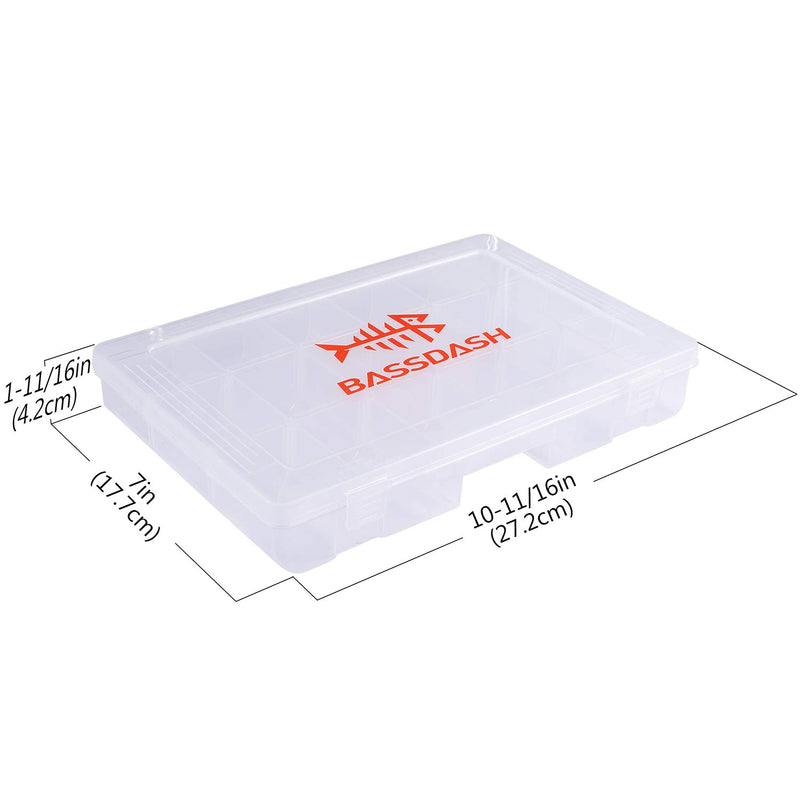 [AUSTRALIA] - Bassdash 3600 3670 3700 Tackle Storage Waterproof Utility Tackle Boxes Fishing Lure Tray with Adjustable dividers Regular 3600 (10.71” x 7” x 1.65”) 