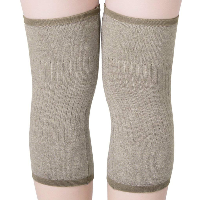TINAYAUE Thermal Knit Knee Warmer Arthritic Knee Sleeve Stretchy Night Knee Wrap Pad Brace Support Band -Knee Pain Relief-Warming Knees Sleeves, Brown, L (width 12-13CM, suggest weight 60kg-85kg) L (width 12-13CM, suggest weight 60kg-85kg) - BeesActive Australia