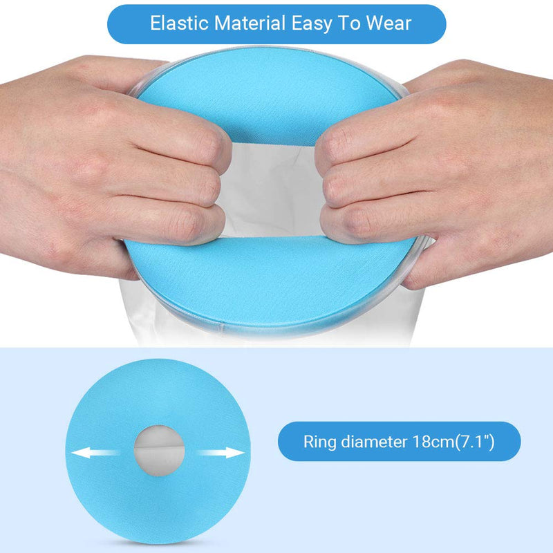 Waterproof Cast Cover,DOACT Adult Short Legs in Blue Diving Material Rings Shower Protective Sleeve Finger Wound Fits Women Men Adult P2204 66cm - BeesActive Australia