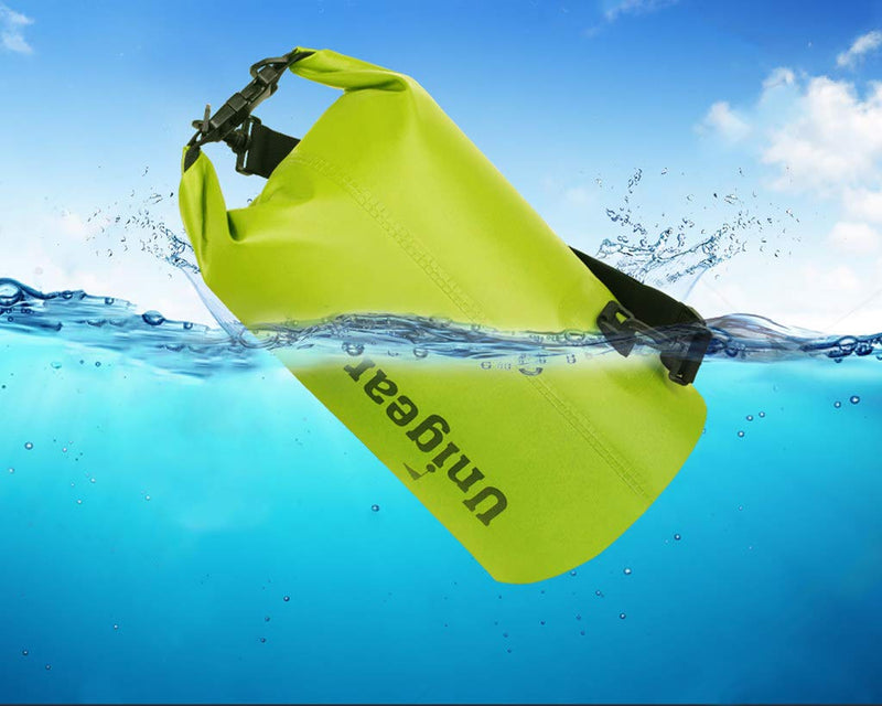 [AUSTRALIA] - Unigear Dry Bag Waterproof, Floating and Lightweight Bags for Kayaking, Boating, Fishing, Swimming and Camping with Waterproof Phone Case Yellow 2L 