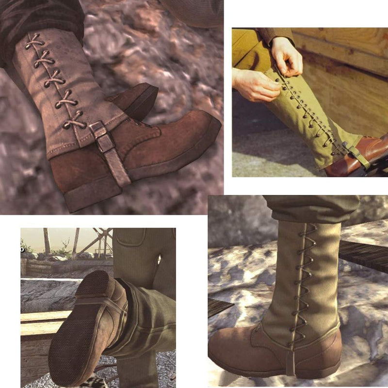 SMONT WW2 Gaiters Reproduction WWII US M1936 Leggings Army Khaki Canvas Gaiters Puttee Protection for Legs, 3R - BeesActive Australia