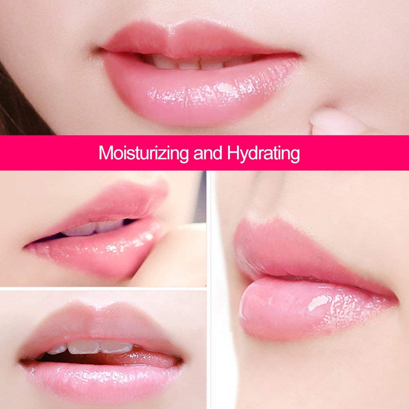 Lip Mask 15 Pieces Lip Care Lip Gel Crystal Natural Collagen Lip Pads for Exfoliating Moist Moisturizing Remove Dead Skin Anti Chapped Lips, Pink - BeesActive Australia