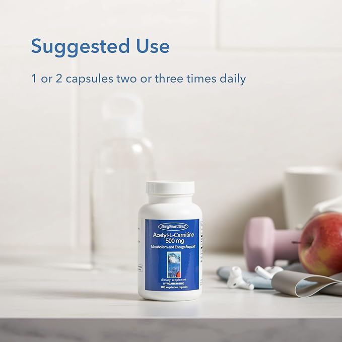 Acetyl L-Carnitine 500mg 100 Vegetarian Capsules - BeesActive Australia