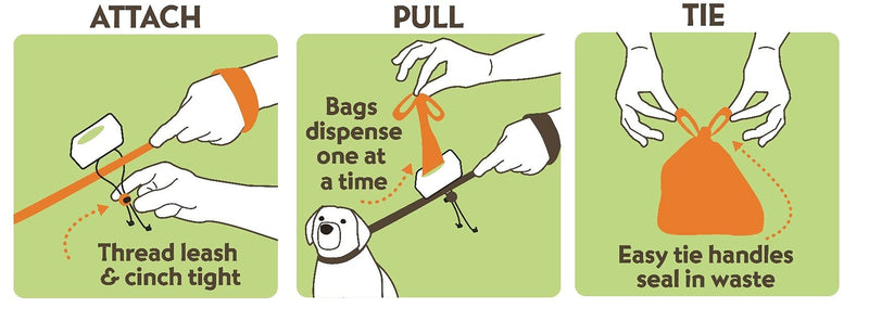 Neater Pets Neater Bags - Dog Waste Poop Bags - Dispense One at a Time Like Tissues - No Rolls to Fuss With - Easy-Tie Handles - Dispenser Attaches to any Leash (210 Bags, Chevron Pink) 210 Bags + Pink Dispenser - BeesActive Australia