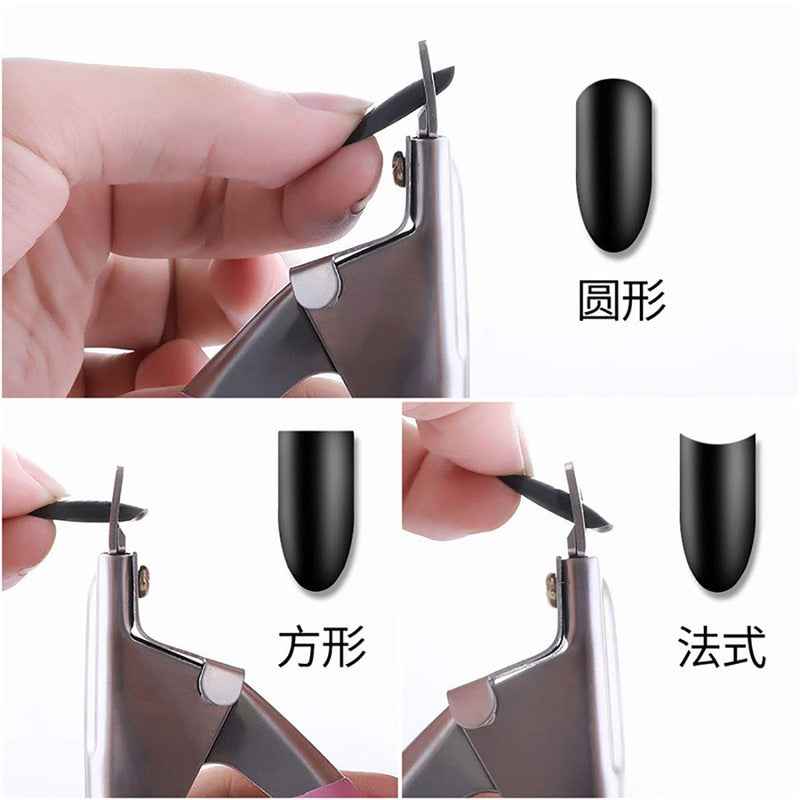 3-way Nail Clipper Acrylic Uv GEL False Nail Tips Stainless Steel Cutter Nail Pedicure Clipper Purple - BeesActive Australia