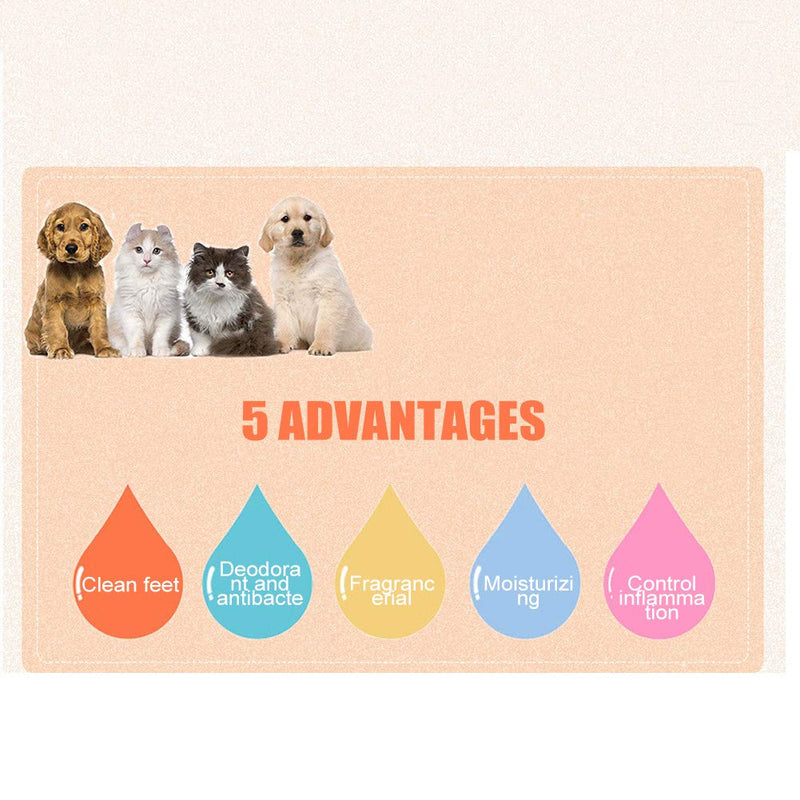 Pet Foot Cleaning Foam Paw Cleaner No Washing Pet Shampoo with Silicone Brush for Dogs Cats General Paw Scrubber Foot Cleaner Brush - BeesActive Australia