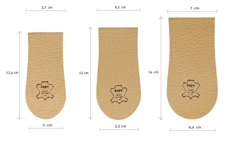 1 x Heel Raise, Heel Lift Elevator, Heel Pad, Orthotic Wedge, Many Widths and Heights, Leather Cover, Kaps Topmed Plus, Supplied to NHS, 1 Piece (Height 10 mm / 0.4 inch - Size S) height 10 mm / 0.4 inch - size S - BeesActive Australia