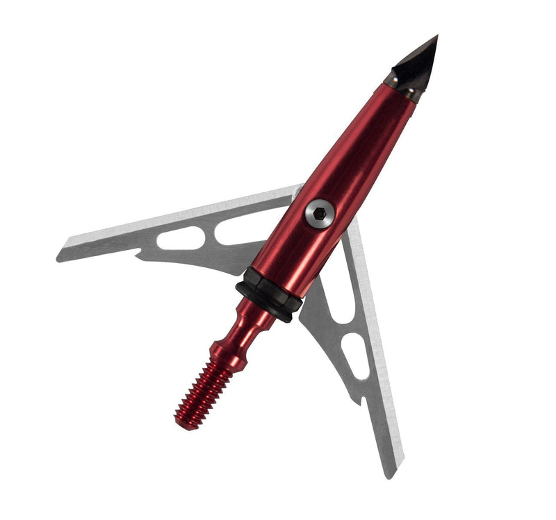 RAGE Chisel Tip 2 Blade Broadhead, 100 Grain with Shock Collar Technology - 3 Pack, Red, Model:65100 - BeesActive Australia