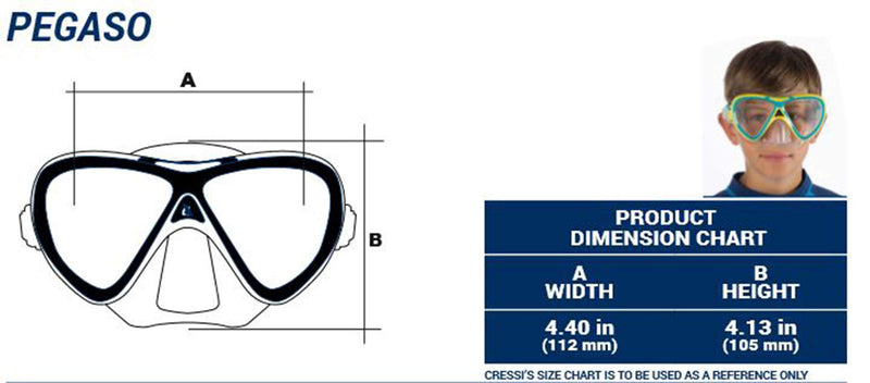 [AUSTRALIA] - Cressi Snorkeling Silicone Set (mask & Dry Snorkel) for Kids Aged 7 to 15 Year Old | Pegaso & Iguana Dry: Designed in Italy Blue/White 