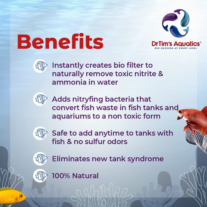 DrTim’s Aquatics Freshwater Aquarium Products, 100% Natural Eco-Friendly Fish Tank Cleaner, Clarifies Water, Removes Toxin, Hidden Waste, Reduces Organics, Blocks Bacteria and Optimizes Water Quality One & Only 8 oz - Treats 120 Gallons - BeesActive Australia