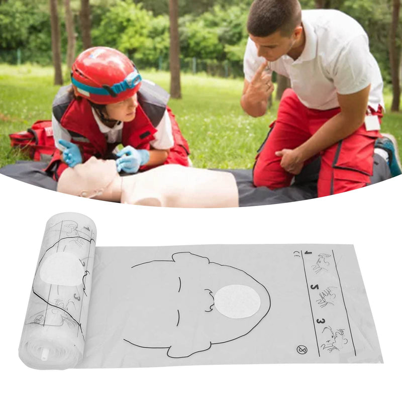 1 Roll First Responder CPR Barrier Cardiopulmonary Resuscitation Barrier Disposable Face Shield for Emergency Use,CPR Trainer - BeesActive Australia