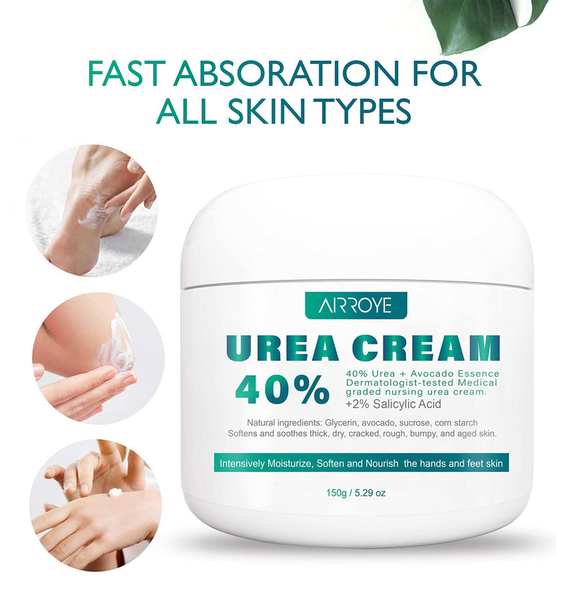 Urea 40% Cream 150g - best Callus Remover For Feet & Hands, Natural Moisturizes Nourishes Softens Dry, Rough, Cracked, Dead Skin - BeesActive Australia