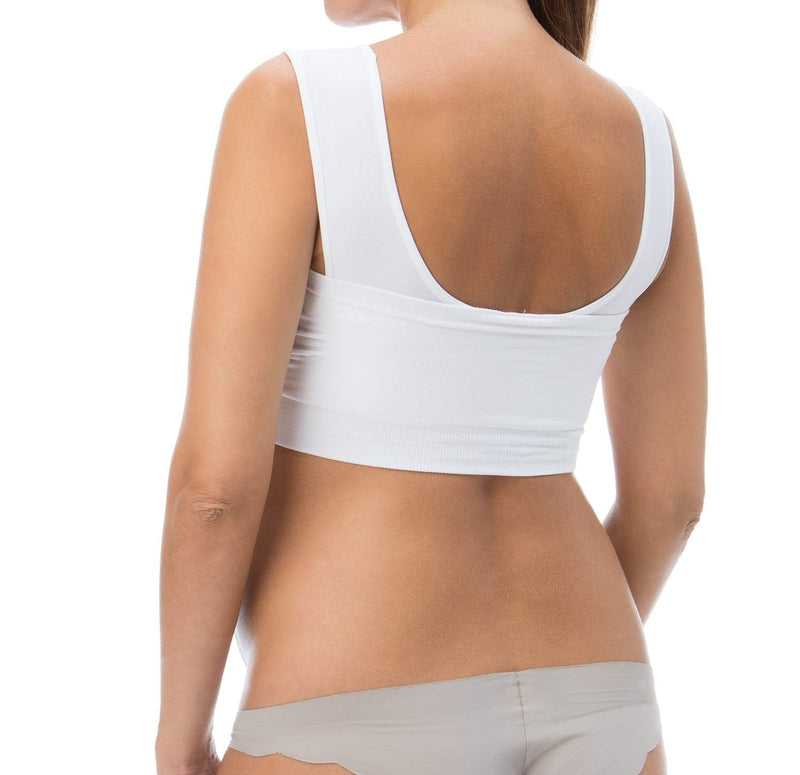 RelaxMaternity 5700 Cotton Support Nursing Bra, 100% Made in Italy Large White - BeesActive Australia