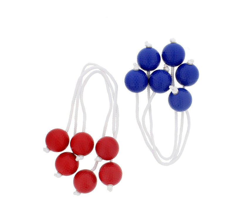 [AUSTRALIA] - Get Out! Ladder Toss Replacement Bola Strands 6 Pack, 3 Blue 3 Red, Ladder Toss for Backyard Games (Includes 6 Bolas) 