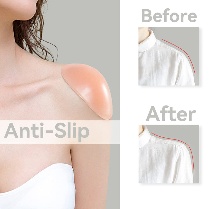 Silicone Shoulder Pads for Women Clothing 4 Pairs, Anti-Slip Shoulder Push-up Pads for Shoulder Enhancer Reusable - BeesActive Australia