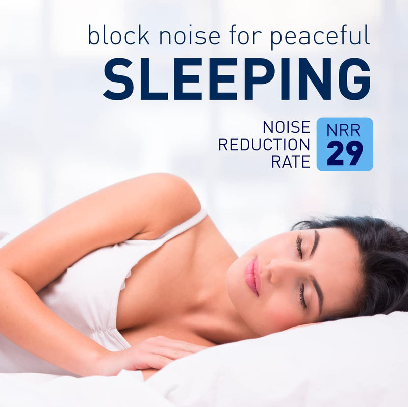 Flents Ear Plugs, 50 Pair, Ear Plugs for Sleeping, Snoring, Loud Noise, Traveling, Concerts, Construction, & Studying, NRR 29 50 Pair Plugs - BeesActive Australia