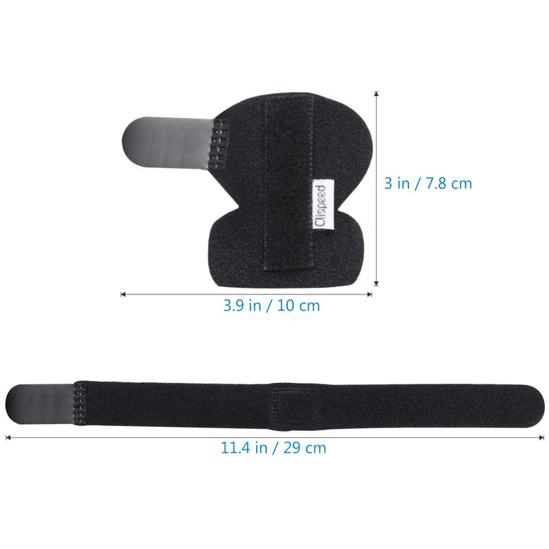 CLISPEED Trigger Finger Splint Finger Splint Support Adjustable Fixing Belt with Built-in Aluminium One Size (Black) - BeesActive Australia