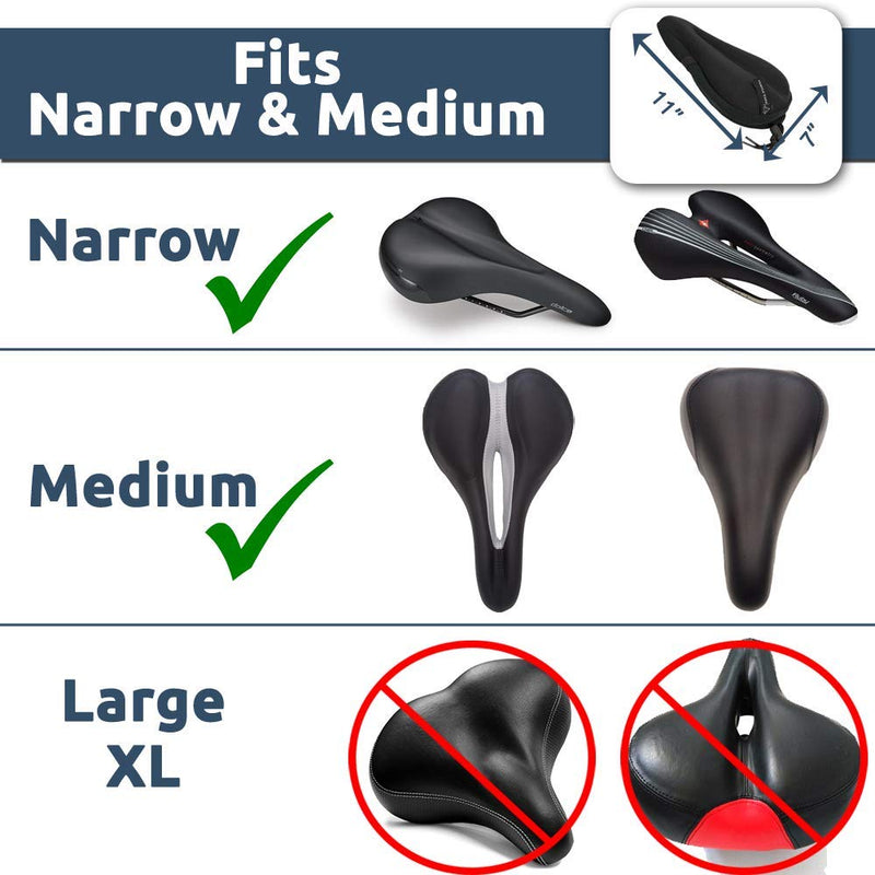 Temple Tape Ultra Gel Bike Seat Cushion - Extra Soft Bicycle Saddle Cover for Spin, Exercise Stationary Bikes and Outdoor Biking - Premium Accessories for Comfort While Cycling "Premium Elite Series" - BeesActive Australia
