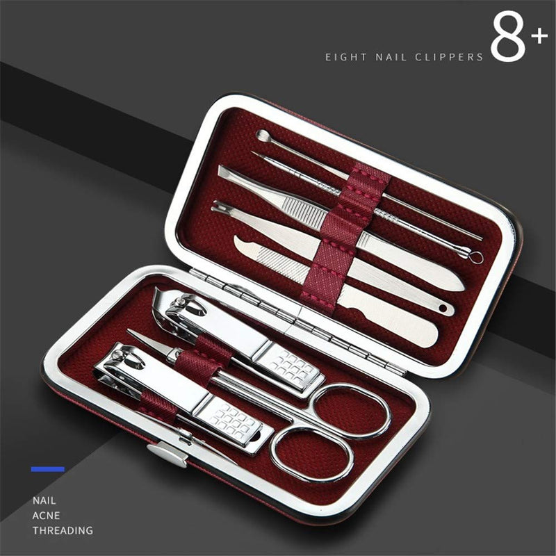 Chengming Manicure Pedicure Set Nail Clippers - 8 In 1 Stainless Steel Pedicure Kit Nail Tool Kit For Women, Men Includes Cuticle Remover With Portable Travel Case (Blue) Blue - BeesActive Australia