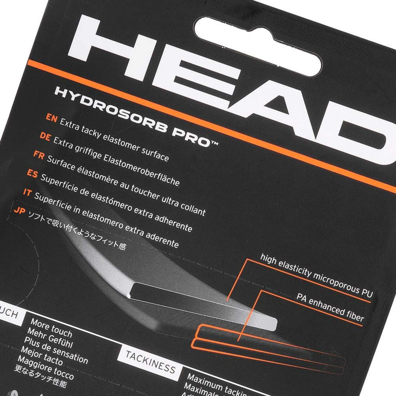 HEAD Hydrosorb Pro Tennis Racket Replacement Grip - Tacky Racquet Handle Grip Tape - Black - BeesActive Australia