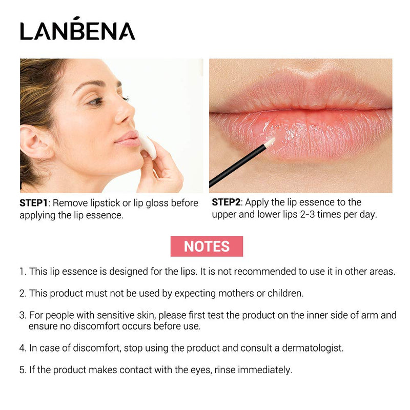 LANBENA Lips Care Serum Lips Moisturizing Plumping Cream Making Sexy Doodle Lips, Reduce Fine Lines,Repair Necrotic Skin (Packaging upgrade) Transparent - BeesActive Australia