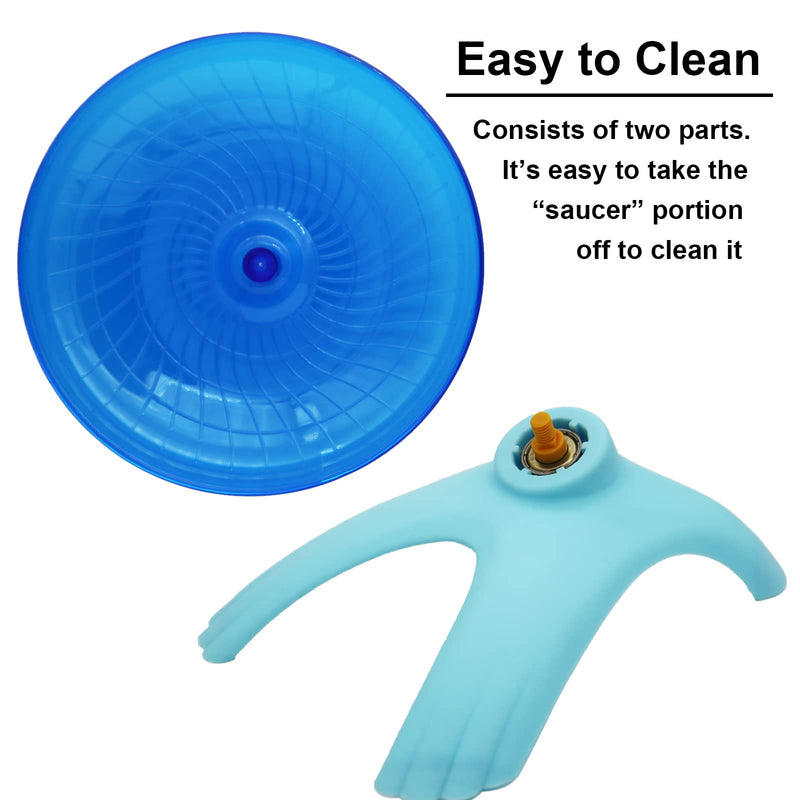 Wenriko Hamster Wheel, Hamster Flying Saucer Wheel, Hamster Exercise Wheel, Silent, Perfect Size, Super Quiet, Easy to Clean, for Dwarf Hamster, Syrian Hamster, Hermit Crab and Small Animal Blue - BeesActive Australia