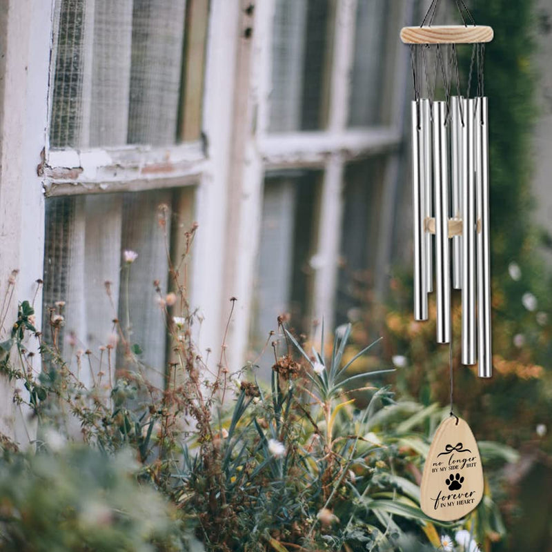 Pet Dog Cat Memorial Wind Chimes, No Longer by My Side Forever in My Heart, Pet Loss Gifts, Pet Windchimes, Pet Sympathy Gift, in Memory of a Pet - BeesActive Australia