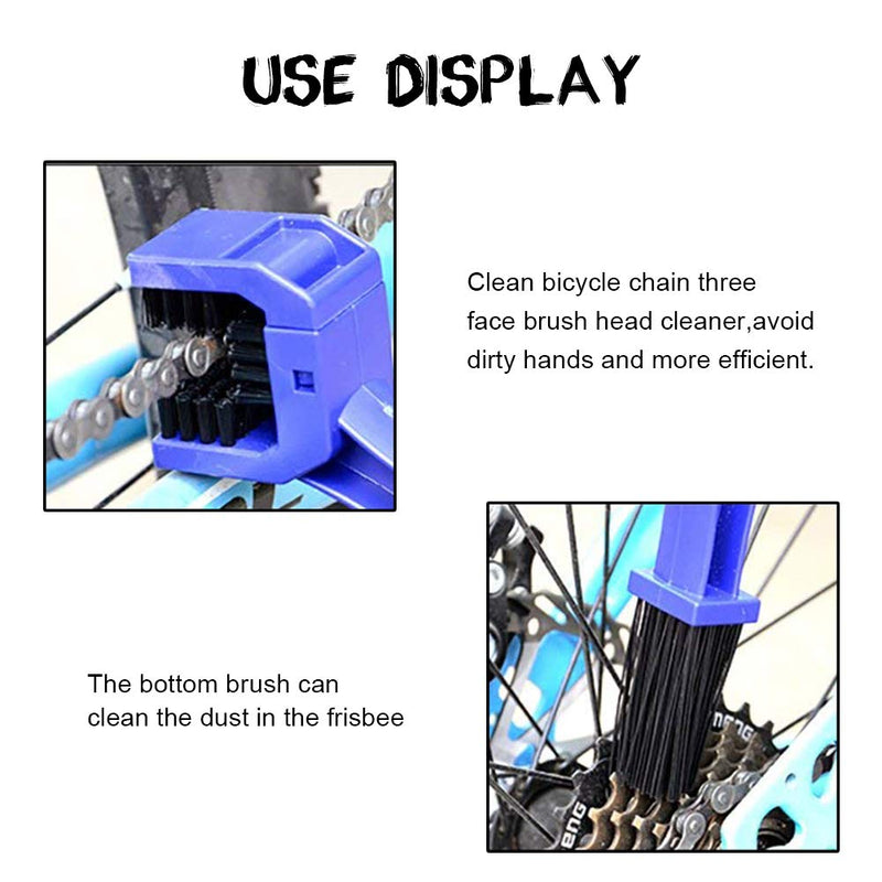 Bike Chain cleaner tool Motorcycle Set – OIBTECH Durable Bicycle Chain Gears Maintenance Cleaning Brush Kit for All Type Chain Gears（3 Kinds） - BeesActive Australia
