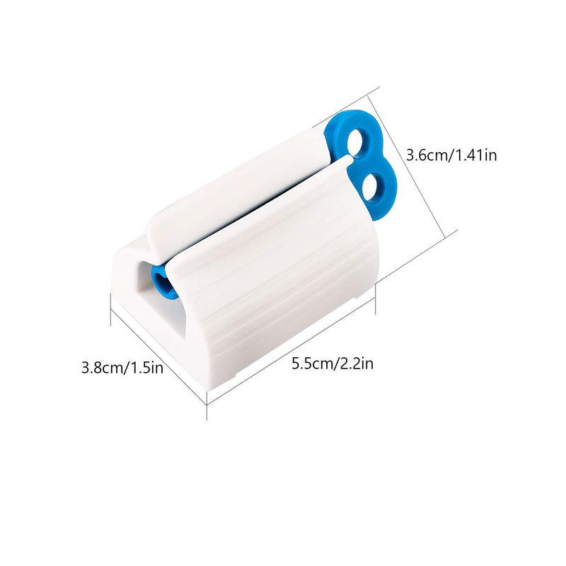 LUTER 3 Pcs Rolling Tube Toothpaste Squeezer Dispenser Bathroom Toothpaste Creams Ointment and Pastes Holder Multi Purpose (Blue) - BeesActive Australia