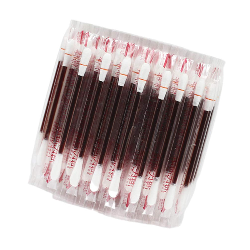 Exceart 100Pcs Disposable Medical Iodine Cotton Stick Iodine Disinfected Cotton Swab Climbing Aid First Aid Survival Supplies - BeesActive Australia