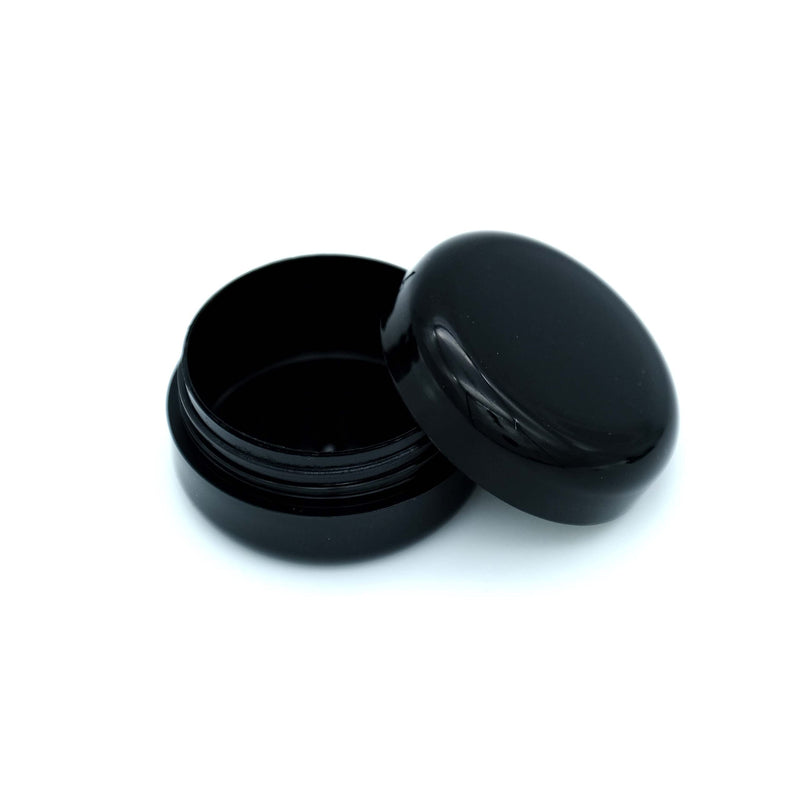 5ml Black Plastic Cosmetic Jar (UV Gel/Travel Container/Make Up/Samples/Cream Pots/Nail Art) 30 - BeesActive Australia
