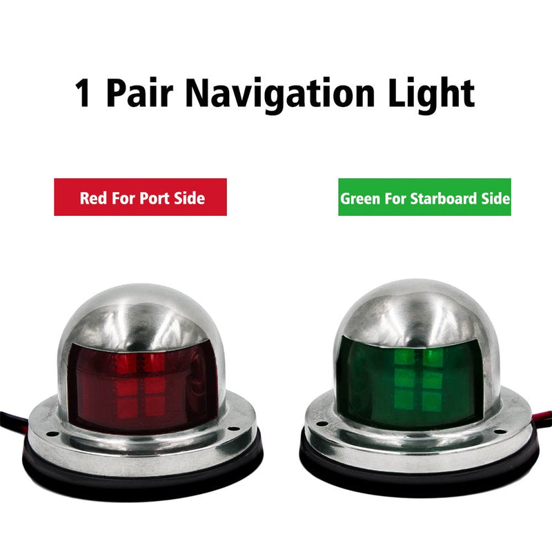 Obcursco LED Navigation Lights Deck Mount, New Marine Sailing Lights for Bow Side,Port, Starboard, Pontoons, Chandlery Boat, Yacht, Skeeter, DC 12V - BeesActive Australia