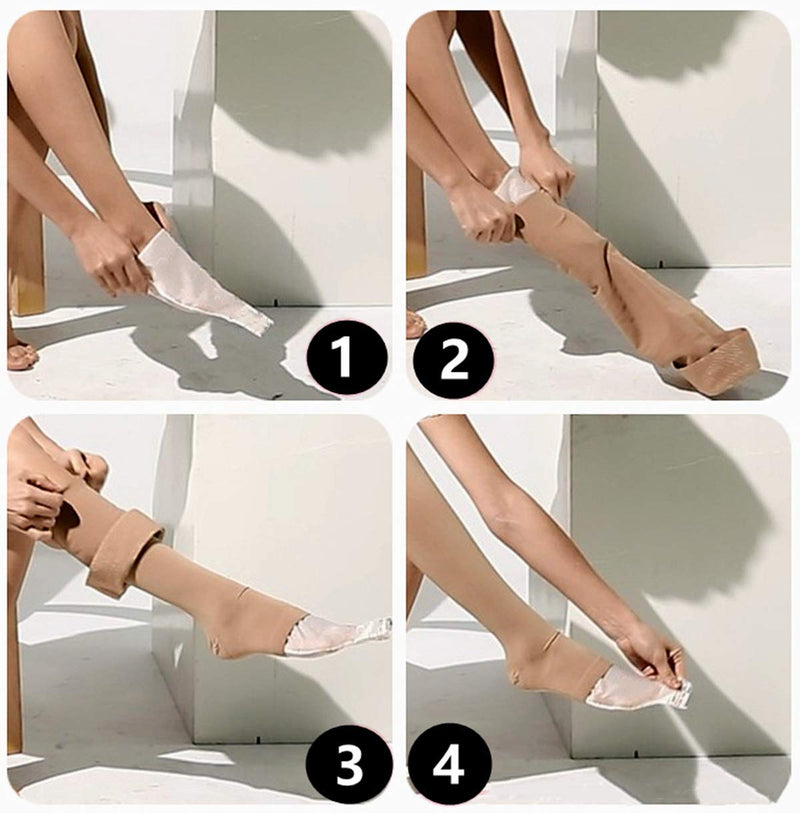 Open Toe Compression Sock Aid, Slip Stocking Easy Slide Applicator to Help Assist Put On for Disabled, Elderly, Pregnant, 2 Pcs 1 - BeesActive Australia
